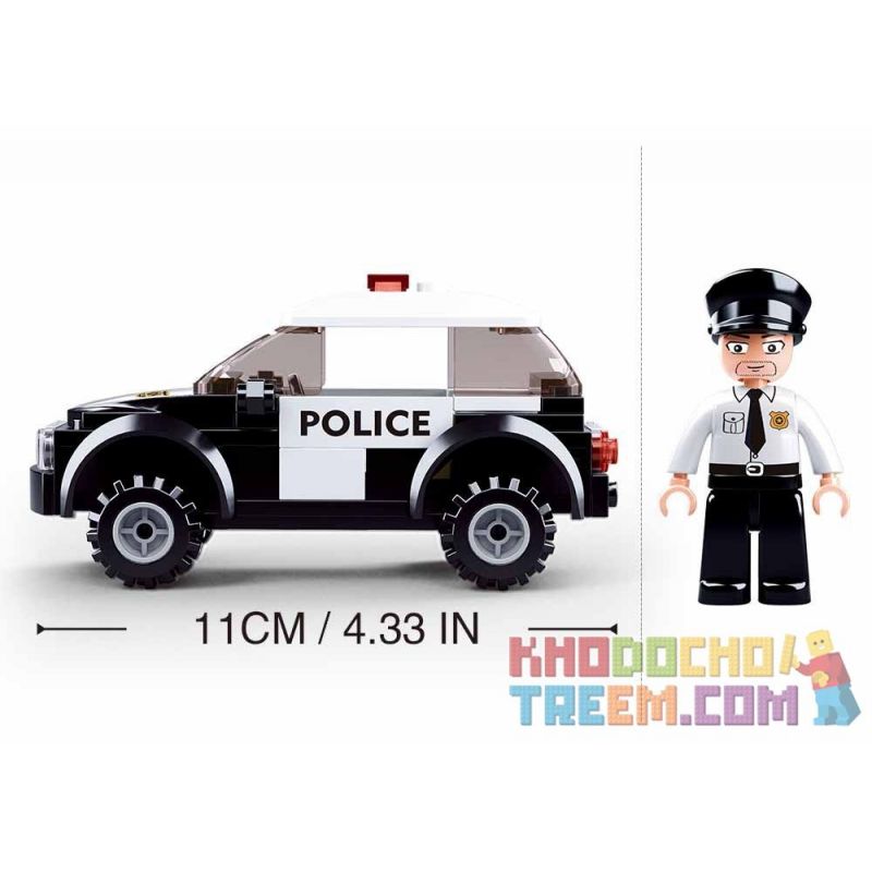 SLUBAN M38-B0639 B0639 0639 M38B0639 38-B0639 non  CẢNH SÁT XE TUẦN TRA SUV bộ đồ chơi xếp lắp ráp ghép mô hình City SUV PATROL CAR Thành Phố 78 khối