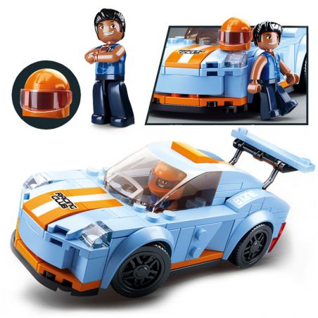 SLUBAN M38-B0633A B0633A 0633A M38B0633A 38-B0633A non  BÁO ĐỐM XANH bộ đồ chơi xếp lắp ráp ghép mô hình Speed Champions Racing Cars RACING CLUB Đua Xe Công Thức 148 khối