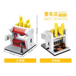 PanlosBrick 657001 Panlos Brick 657001 non  CỬA HÀNG KHOAI TÂY CHIÊN bộ đồ chơi xếp lắp ráp ghép mô hình Mini Modular STREETSCAPE Đường Phố Thu Nhỏ 118 khối