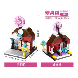 PanlosBrick 657002 Panlos Brick 657002 non  CỬA HÀNG KẸO bộ đồ chơi xếp lắp ráp ghép mô hình Mini Modular STREETSCAPE Đường Phố Thu Nhỏ 116 khối