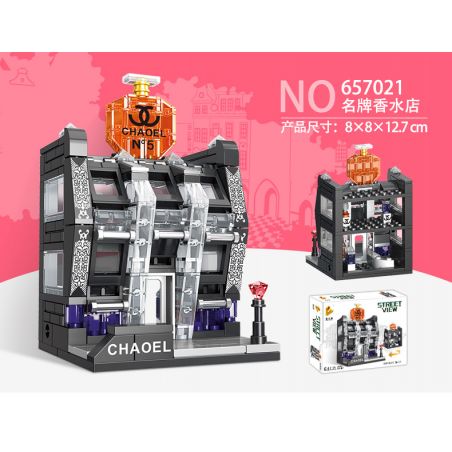 PanlosBrick 657021 Panlos Brick 657021 non  CỬA HÀNG NƯỚC HOA THƯƠNG HIỆU NỔI TIẾNG bộ đồ chơi xếp lắp ráp ghép mô hình Mini Modular STREETSCAPE PERFUME SHOP Đường Phố Thu Nhỏ 159 khối