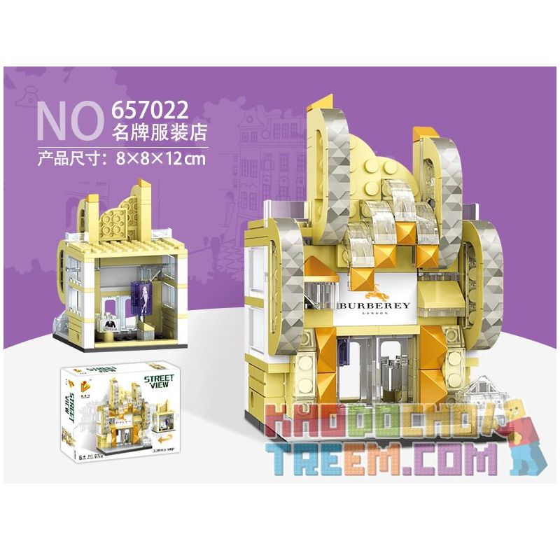 PanlosBrick 657022 Panlos Brick 657022 non  CỬA HÀNG QUẦN ÁO THIẾT KẾ bộ đồ chơi xếp lắp ráp ghép mô hình Mini Modular STREETSCAPE CLOTHING SHOP Đường Phố Thu Nhỏ 141 khối