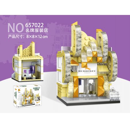 PanlosBrick 657022 Panlos Brick 657022 non  CỬA HÀNG QUẦN ÁO THIẾT KẾ bộ đồ chơi xếp lắp ráp ghép mô hình Mini Modular STREETSCAPE CLOTHING SHOP Đường Phố Thu Nhỏ 141 khối