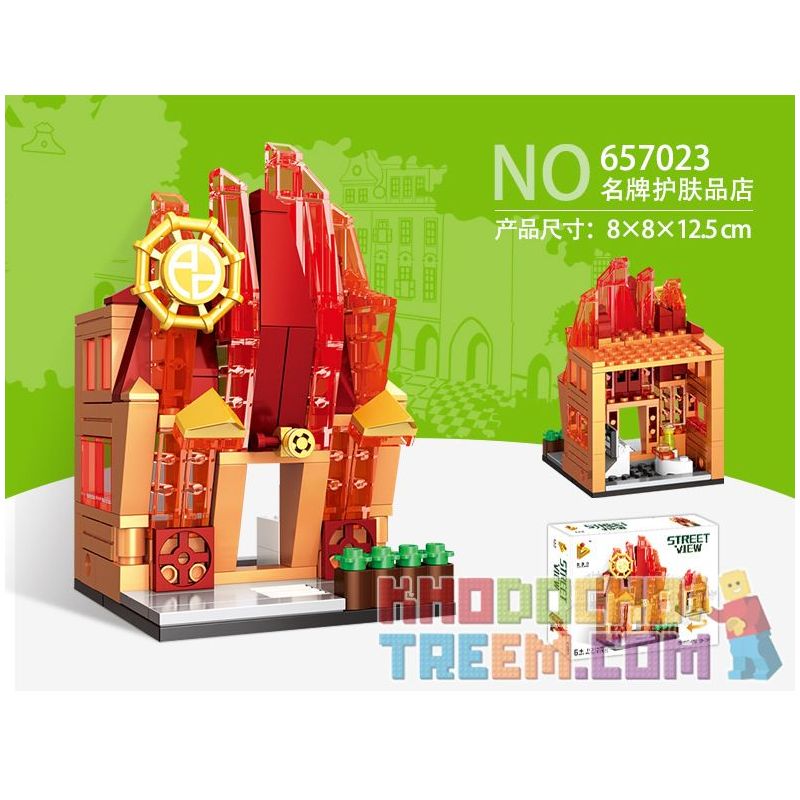PanlosBrick 657023 Panlos Brick 657023 non  CỬA HÀNG CHĂM SÓC DA THƯƠNG HIỆU NỔI TIẾNG bộ đồ chơi xếp lắp ráp ghép mô hình Mini Modular STREETSCAPE SKINCARE SHOP Đường Phố Thu Nhỏ 143 khối