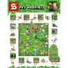 SHENG YUAN SY 1100 non  10 CẢNH NHỎ bộ đồ chơi xếp lắp ráp ghép mô hình Minecraft MY WORLD Game Xây Dựng 236 khối