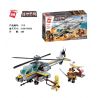 Enlighten 1719 Qman 1719 non  CUỘC ĐỘT KÍCH CỦA APACHE bộ đồ chơi xếp lắp ráp ghép mô hình Tactical Espionage Action Chiến Thuật Quân Sự 280 khối