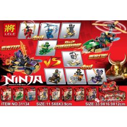 LELE 31134 non  8 XE PHANTOM NINJA MINI bộ đồ chơi xếp lắp ráp ghép mô hình The  Ninjago Movie NINJA MASTERS OF SPINJITZU Ninja Lốc Xoáy