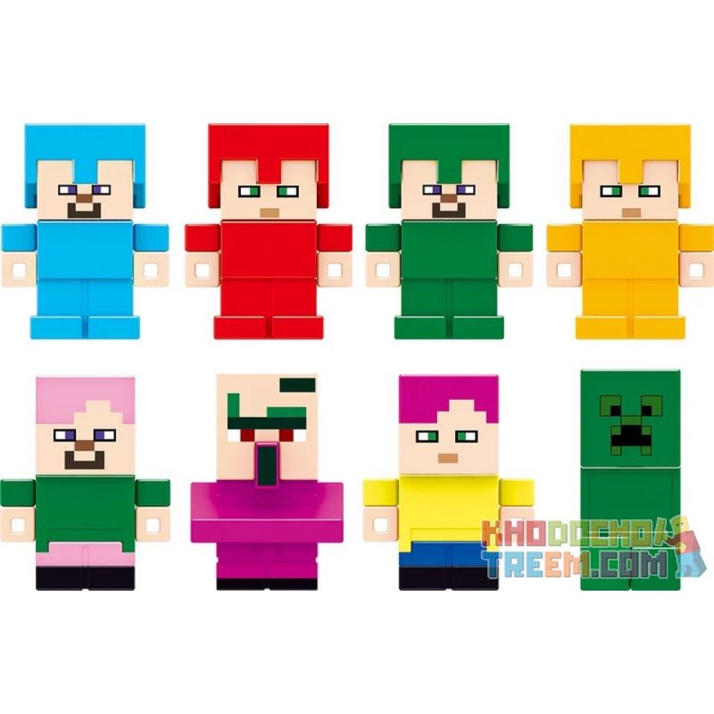 LELE 33168 non  MY ERASER CẢNH 4 bộ đồ chơi xếp lắp ráp ghép mô hình Minecraft MY WORLD Game Xây Dựng