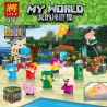 LELE 33168 non  MY ERASER CẢNH 4 bộ đồ chơi xếp lắp ráp ghép mô hình Minecraft MY WORLD Game Xây Dựng