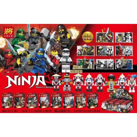 LELE 31130 non  8 LOẠI NINJA BONE FIGHT MINIFIGURES bộ đồ chơi xếp lắp ráp ghép mô hình The  Ninjago Movie NINJA MASTERS OF SPINJITZU Ninja Lốc Xoáy