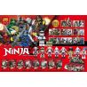 LELE 31130 non  8 LOẠI NINJA BONE FIGHT MINIFIGURES bộ đồ chơi xếp lắp ráp ghép mô hình The  Ninjago Movie NINJA MASTERS OF SPINJITZU Ninja Lốc Xoáy