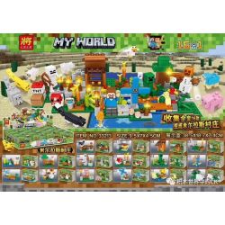 LELE 33213 non  MILRAS VILLAGE 16 KIỂU TRONG bộ đồ chơi xếp lắp ráp ghép mô hình Minecraft MY WORLD Game Xây Dựng