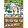 LELE 33263 non  CẢNH 4 KIỂU LÂU ĐÀI TUYẾT RỪNG NGƯỜI BẢO VỆ NGAI VÀNG bộ đồ chơi xếp lắp ráp ghép mô hình Minecraft MY WORLD Game Xây Dựng 261 khối