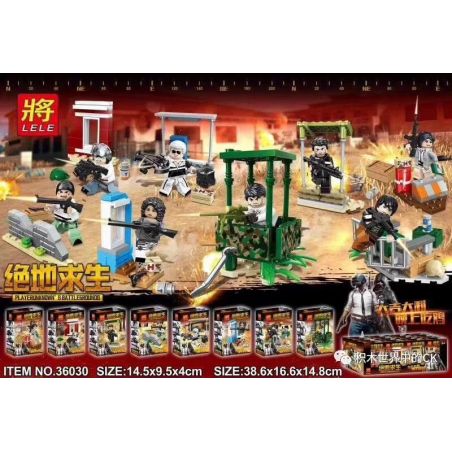 LELE 36030 non  8 NHÂN VẬT NHỎ bộ đồ chơi xếp lắp ráp ghép mô hình Collectable Minifigures BATTLEGROUNDS Búp Bê Sưu Tầm