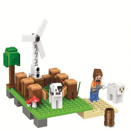 Bela 10949 Lari 10949 non  CẢNH NHỎ bộ đồ chơi xếp lắp ráp ghép mô hình Minecraft MY WORLD Game Xây Dựng 126 khối
