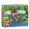 Bela 10950 Lari 10950 non  CÂU CÁ CẢNH NHỎ bộ đồ chơi xếp lắp ráp ghép mô hình Minecraft MY WORLD Game Xây Dựng 123 khối