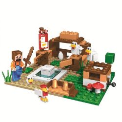 Bela 10951 Lari 10951 non  CẢNH NHỎ bộ đồ chơi xếp lắp ráp ghép mô hình Minecraft MY WORLD Game Xây Dựng 123 khối