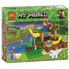 Bela 10953 Lari 10953 non  CẢNH NHỎ bộ đồ chơi xếp lắp ráp ghép mô hình Minecraft MY WORLD Game Xây Dựng 122 khối