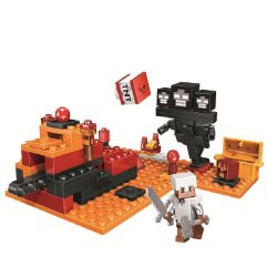 Bela 10956 Lari 10956 non  CẢNH NHỎ bộ đồ chơi xếp lắp ráp ghép mô hình Minecraft MY WORLD Game Xây Dựng 131 khối