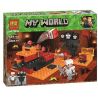 Bela 10956 Lari 10956 non  CẢNH NHỎ bộ đồ chơi xếp lắp ráp ghép mô hình Minecraft MY WORLD Game Xây Dựng 131 khối