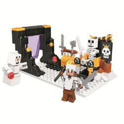 Bela 10959 Lari 10959 non  CẢNH NHỎ bộ đồ chơi xếp lắp ráp ghép mô hình Minecraft MY WORLD Game Xây Dựng 118 khối