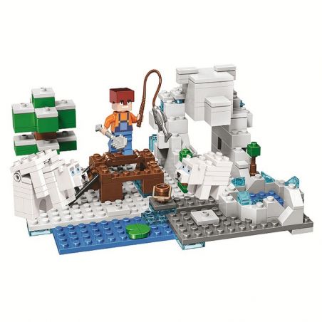 Bela 10960 Lari 10960 non  CÂU CÁ CẢNH NHỎ bộ đồ chơi xếp lắp ráp ghép mô hình Minecraft MY WORLD Game Xây Dựng 215 khối