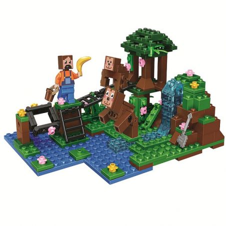 Bela 10961 Lari 10961 non  CẢNH NHỎ bộ đồ chơi xếp lắp ráp ghép mô hình Minecraft MY WORLD Game Xây Dựng 226 khối