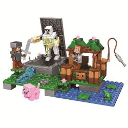 Bela 10962 Lari 10962 non  CẢNH NHỎ bộ đồ chơi xếp lắp ráp ghép mô hình Minecraft MY WORLD Game Xây Dựng 219 khối