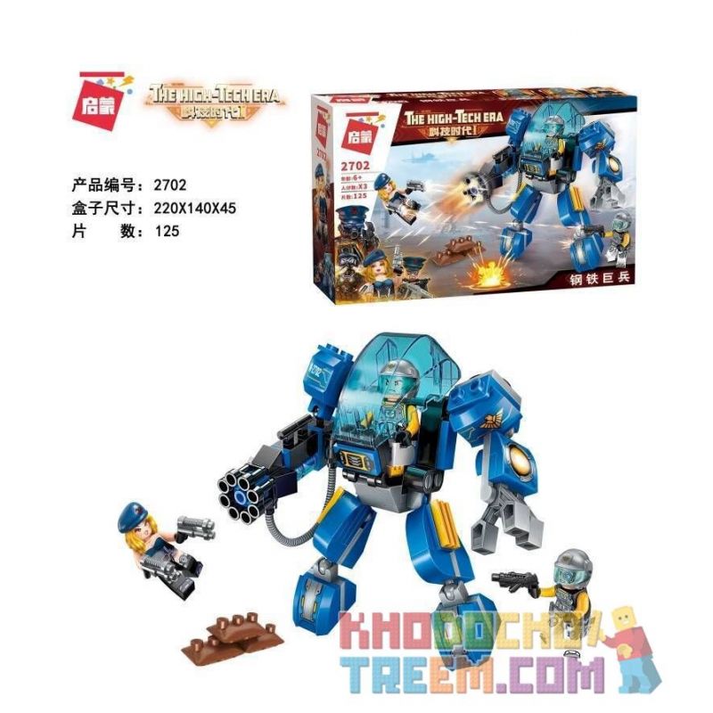 Enlighten 2702 Qman 2702 non  NGƯỜI KHỔNG LỒ SẮT bộ đồ chơi xếp lắp ráp ghép mô hình The High-Tech Era Kỷ Nguyên Công Nghệ Cao 125 khối