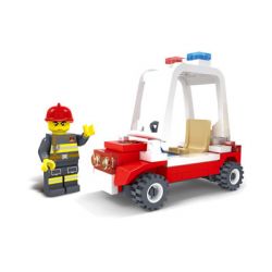 Kazi KY98202 98202 non  XE CẢNH SÁT PHÒNG CHÁY CHỮA bộ đồ chơi xếp lắp ráp ghép mô hình Fire Rescure FIRE ENGINE Cứu Hỏa 62 khối