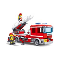 Kazi KY98205 98205 non  XE THANG CHỮA CHÁY bộ đồ chơi xếp lắp ráp ghép mô hình Fire Rescure FIRE ENGINE Cứu Hỏa 287 khối