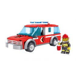 Kazi KY98209 98209 non  XE TUẦN TRA CỨU HỎA bộ đồ chơi xếp lắp ráp ghép mô hình Fire Rescure FIRE ENGINE 140 khối
