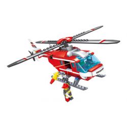 Kazi KY98210 98210 non  TRỰC THĂNG CỨU HỘ HỎA bộ đồ chơi xếp lắp ráp ghép mô hình Fire Rescure FIRE ENGINE Cứu Hỏa 226 khối