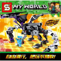 SHENG YUAN SY 7043 non  MILLAGE DRAGON DRAGON. bộ đồ chơi xếp lắp ráp ghép mô hình Minecraft MY WORLD Game Xây Dựng 285 khối