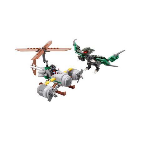 Kazi KY98001 98001 non  PTERODACTYL XANH VÀ GYROPLANE bộ đồ chơi xếp lắp ráp ghép mô hình Jurassic World Thế Giới Khủng Long 291 khối