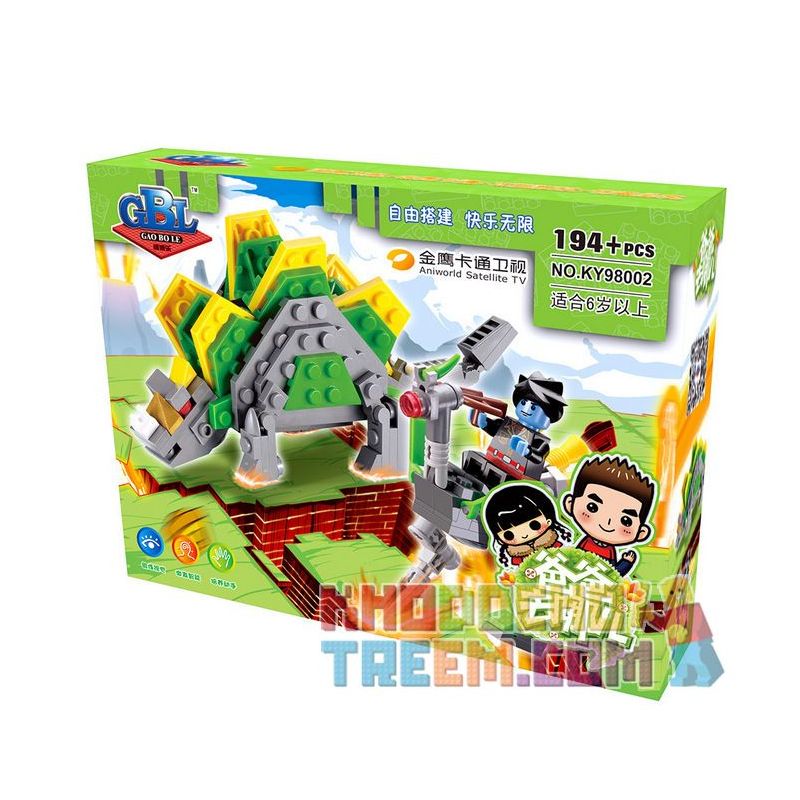 Kazi KY98002 98002 non  STEGOSAURUS VÀ CHOCOBO bộ đồ chơi xếp lắp ráp ghép mô hình Jurassic World Thế Giới Khủng Long 194 khối