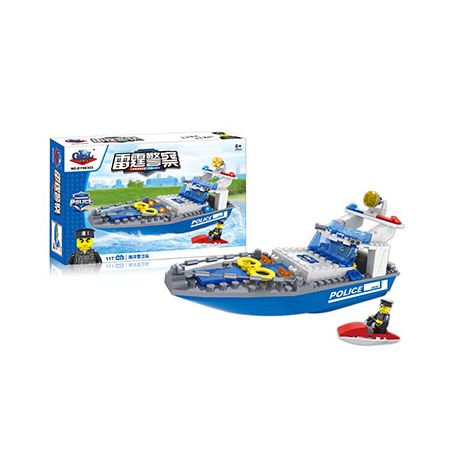 Kazi KY98303 98303 non  LỰC LƯỢNG BẢO VỆ BIỂN bộ đồ chơi xếp lắp ráp ghép mô hình Police Cảnh Sát