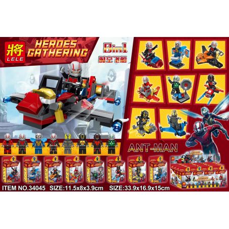 LELE 34045 non  8 PHI THUYỀN ANT-MAN VÀ ABERDEEN bộ đồ chơi xếp lắp ráp ghép mô hình Super Heroes ANTMAN Siêu Nhân Anh Hùng