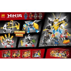 LELE 31156 non  4 BỘ ĐỒ NINJA bộ đồ chơi xếp lắp ráp ghép mô hình The  Ninjago Movie NINJA MASTERS OF SPINJITZU Ninja Lốc Xoáy 283 khối