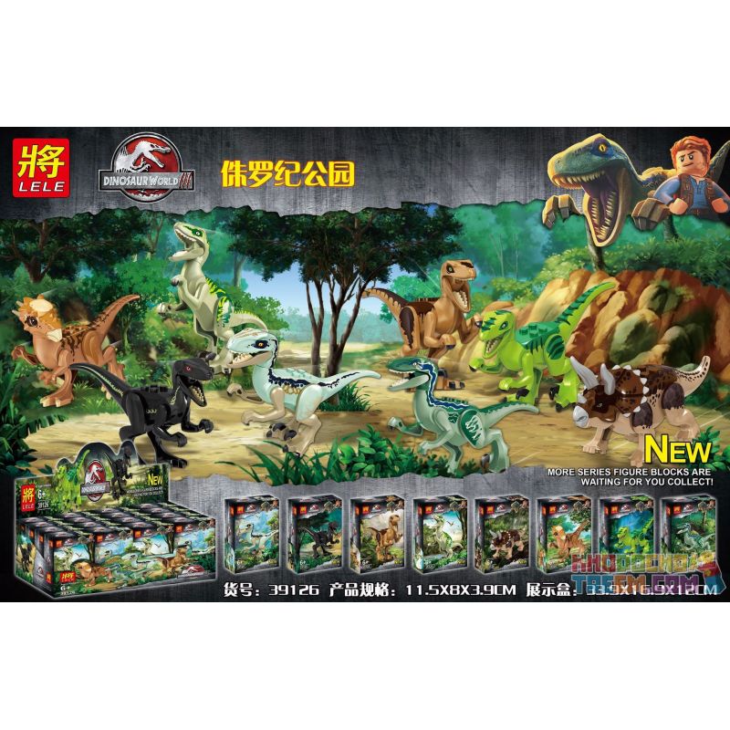 LELE 39126 non  8 CON KHỦNG LONG NHỎ bộ đồ chơi xếp lắp ráp ghép mô hình Jurassic World DINOSAUR WORLD Thế Giới Khủng Long