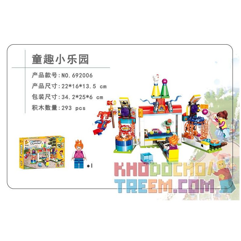 PanlosBrick 692006 Panlos Brick 692006 non  CÔNG VIÊN VUI CHƠI DÀNH CHO TRẺ EM bộ đồ chơi xếp lắp ráp ghép mô hình Paradise Thiên Đường 293 khối