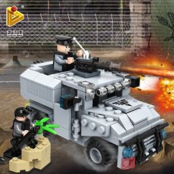 PanlosBrick 635006 Panlos Brick 635006 non  XE TẤN CÔNG CÓ VŨ TRANG bộ đồ chơi xếp lắp ráp ghép mô hình Gun Strike GUNSTRIKE Đấu Súng 225 khối