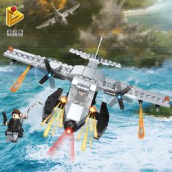 PanlosBrick 635007 Panlos Brick 635007 non  MÁY BAY CHIẾN ĐẤU TRÊN BIỂN bộ đồ chơi xếp lắp ráp ghép mô hình Gun Strike GUNSTRIKE Đấu Súng 235 khối