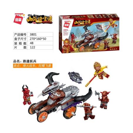 Enlighten 3801 Qman 3801 non  QUÁI VẬT ĐƯỜNG bộ đồ chơi xếp lắp ráp ghép mô hình Monkie Kid WUKONG Tây Du Ký Tôn Ngộ Không 122 khối
