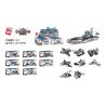Enlighten 1411 Qman 1411 non  OCEAN CRUISER 8 BIẾN THỂ TÁM PHÙ HỢP bộ đồ chơi xếp lắp ráp ghép mô hình Military Army COMBAT ZONES SERIES MARINE CRUISER Quân Sự Bộ Đội