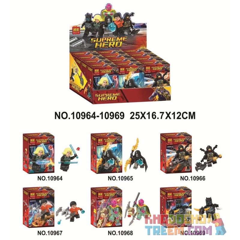 Bela 10964 10965 10966 10967 10968 10969 Lari 10964 10965 10966 10967 10968 10969 non  AVENGERS 6. bộ đồ chơi xếp lắp ráp ghép mô hình Super Heroes SUPREME HERO Siêu Nhân Anh Hùng