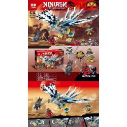 LEDUO 76021 non  ĐẠI BÀNG TIA CHỚP NINJA bộ đồ chơi xếp lắp ráp ghép mô hình The  Ninjago Movie NINJASN LIGHTING HAWK Ninja Lốc Xoáy 504 khối