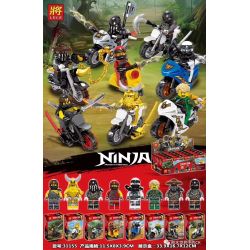 LELE 31155 non  PHANTOM NINJA CƯỠI XE MÁY 8 bộ đồ chơi xếp lắp ráp ghép mô hình The  Ninjago Movie NINJA MASTERS OF SPINJITZU Ninja Lốc Xoáy