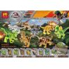 LELE 39127 non  CUỘC PHIÊU LƯU KỶ JURA 8 CON KHỦNG LONG bộ đồ chơi xếp lắp ráp ghép mô hình Dino DINOSAUR WORLD