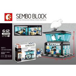 SHENG YUAN SY 601020 non  CỬA HÀNG TÁO bộ đồ chơi xếp lắp ráp ghép mô hình Mini Modular SEMBO BLOCK APPLE Đường Phố Thu Nhỏ 279 khối